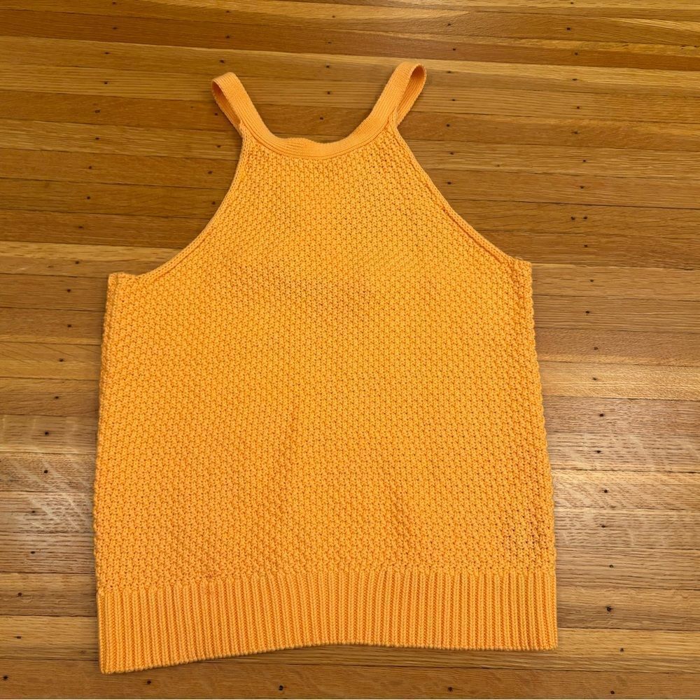525 America orange knit sweater tank top